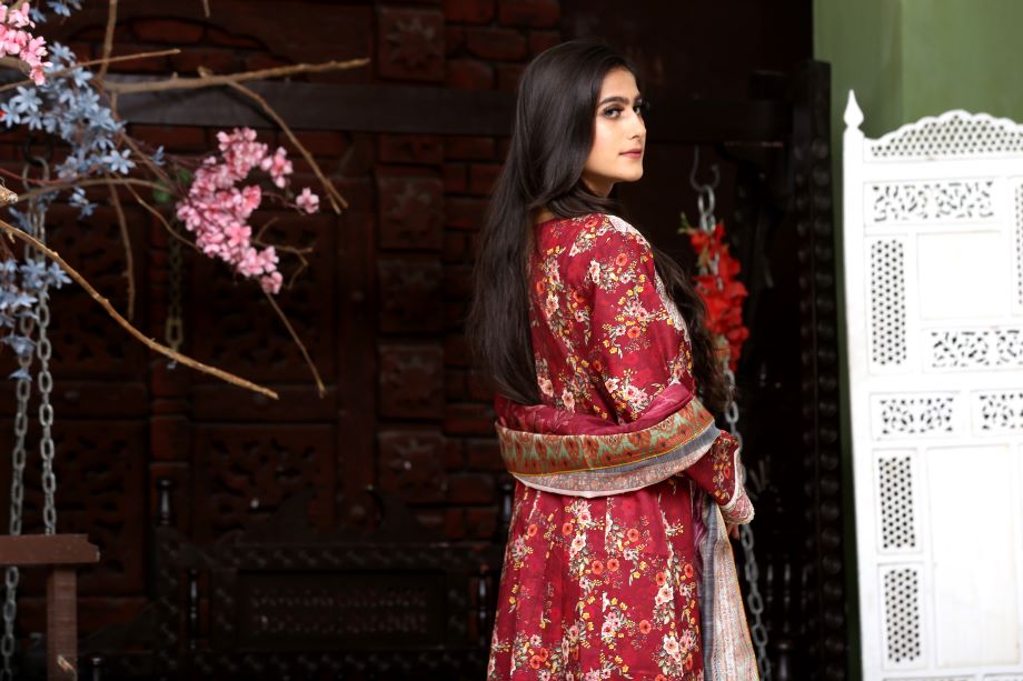 Best Selling -3Pc Embroidered and Printed Long Maxi