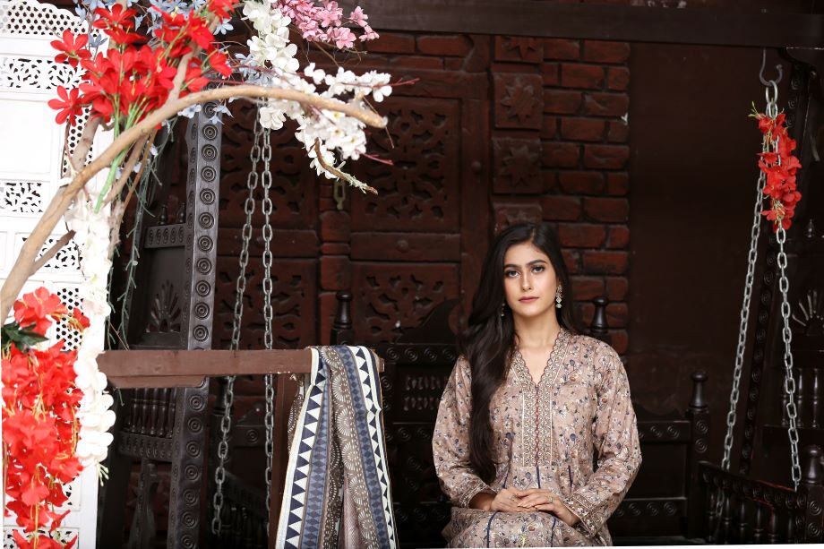 Best Selling - 3Pc Embroidered and Printed Long Maxi