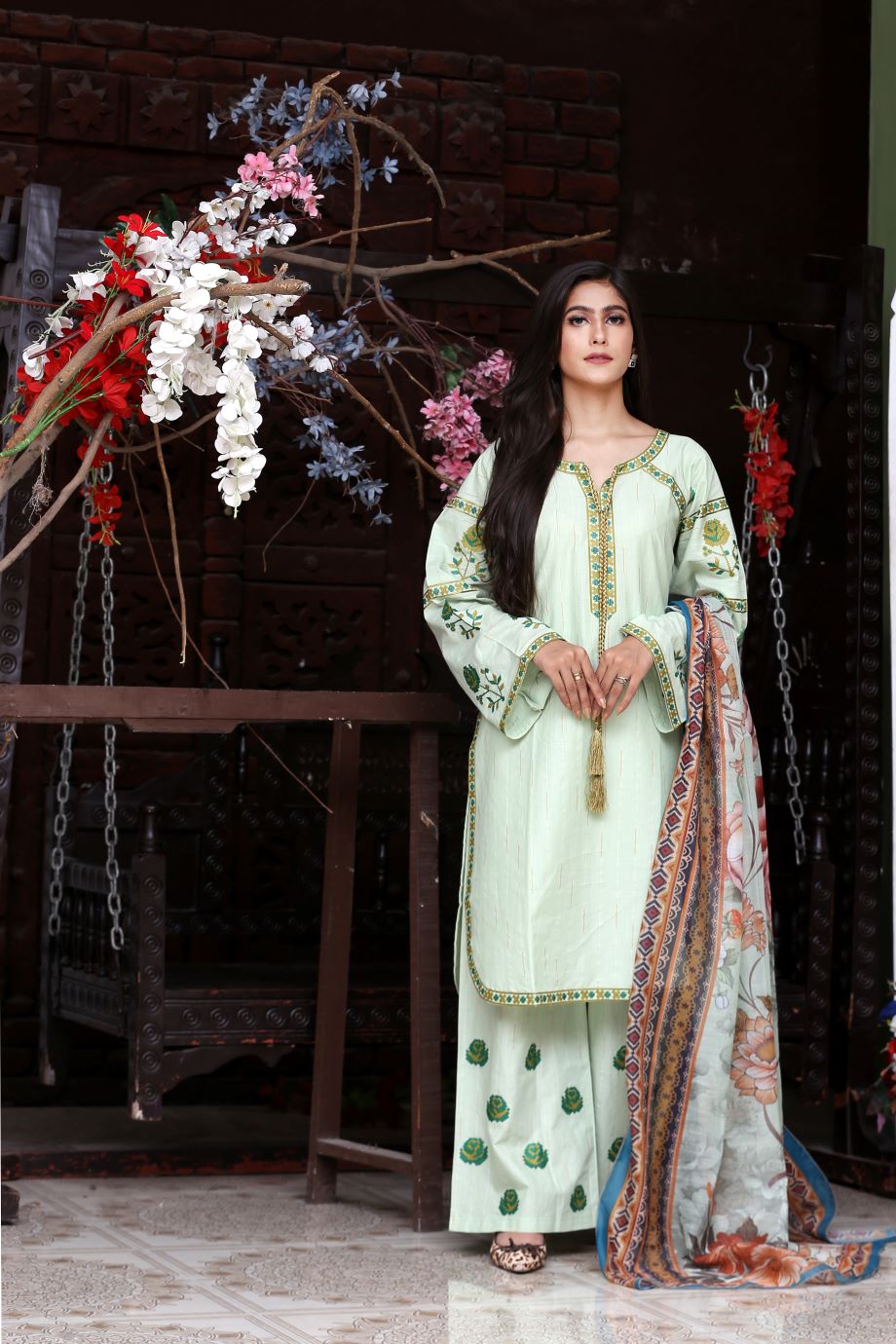 Best Selling - 3Pc Embroidered Dress