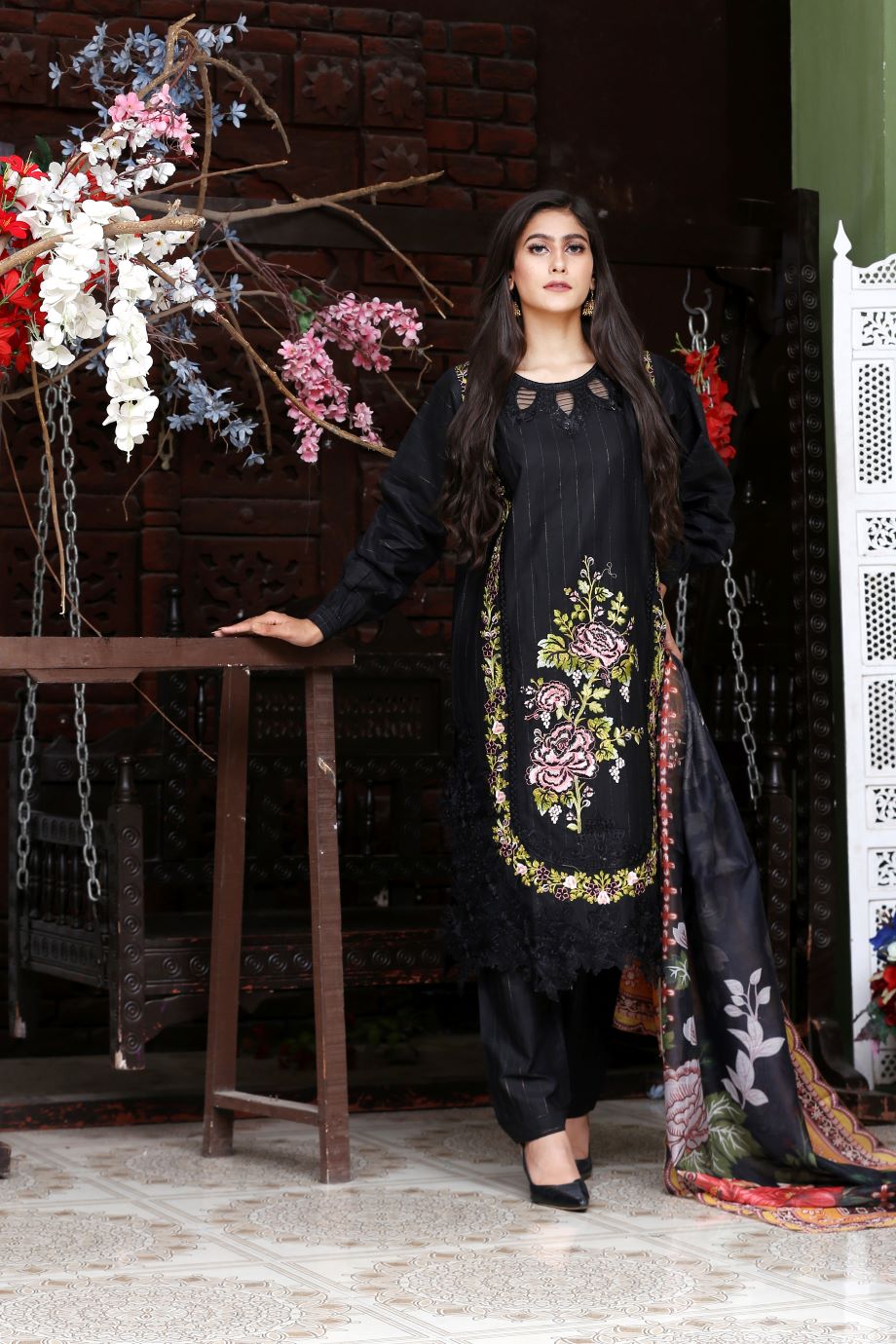 Best Selling - 3Pc Embroidered Dress
