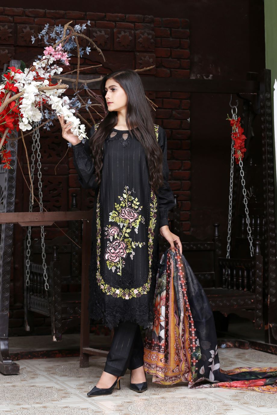 Best Selling - 3Pc Embroidered Dress