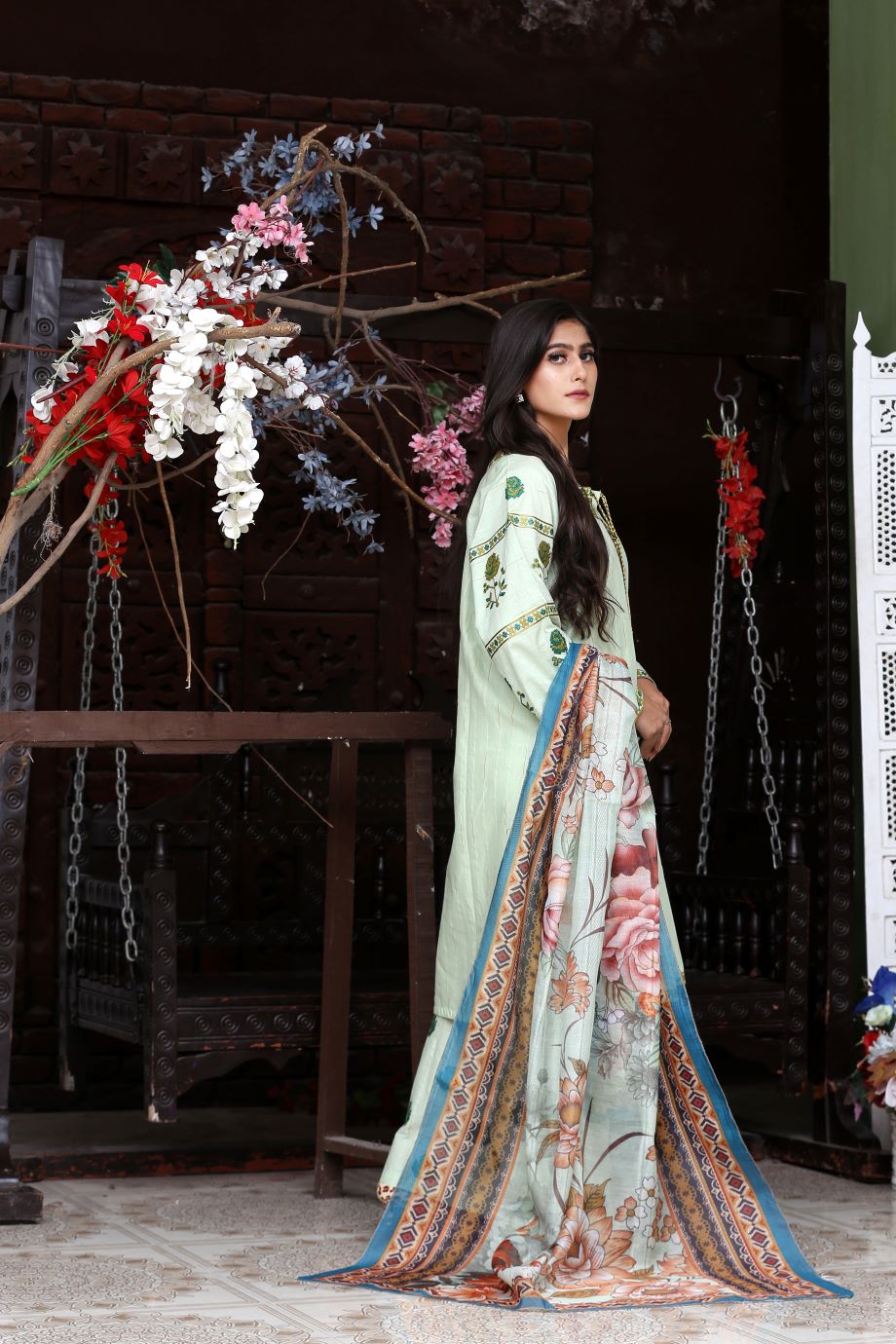 Best Selling - 3Pc Embroidered Dress