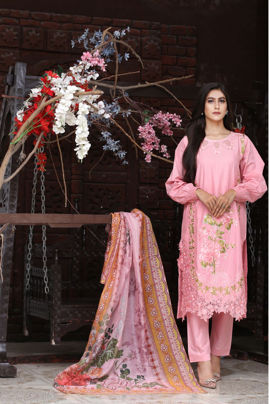 Best Selling - 3Pc Embroidered Dress