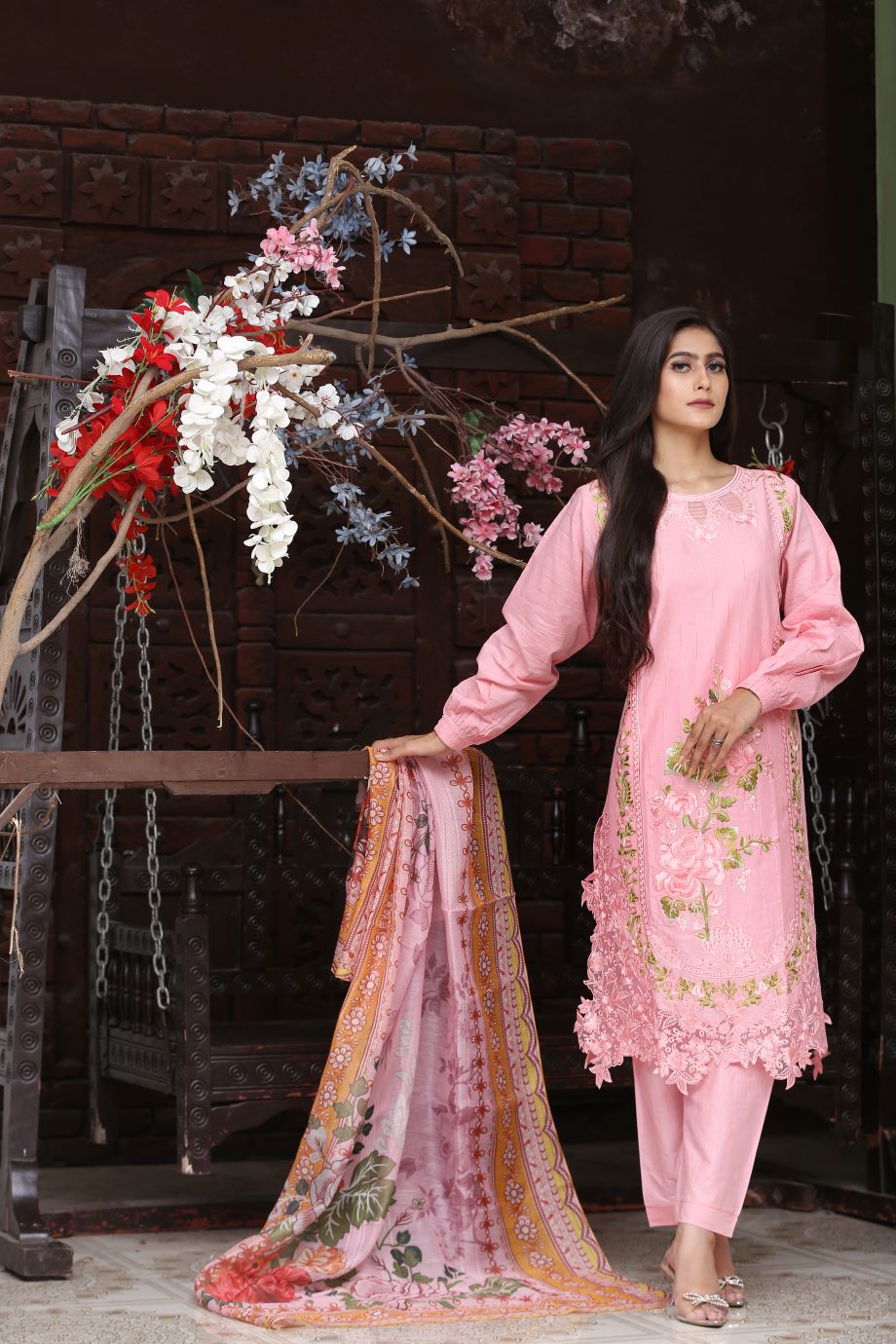 Best Selling - 3Pc Embroidered Dress